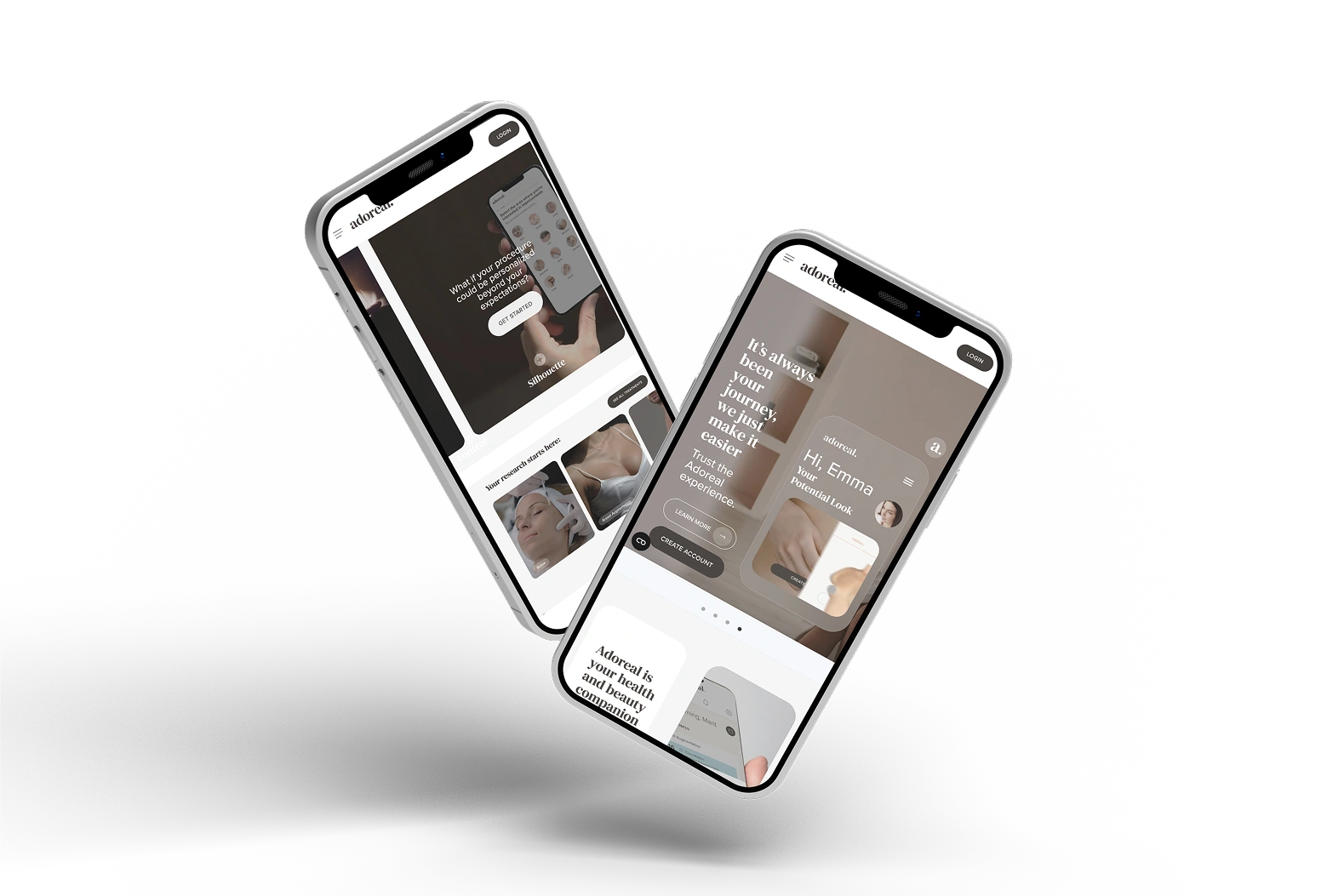 Two phones using Adoreal