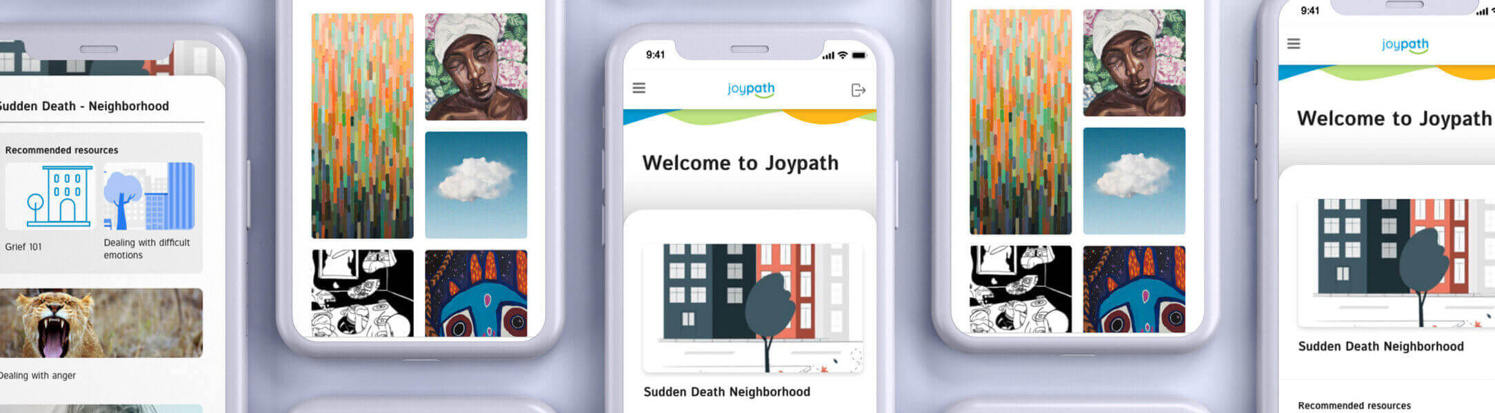 Joypath’s mobile app screens