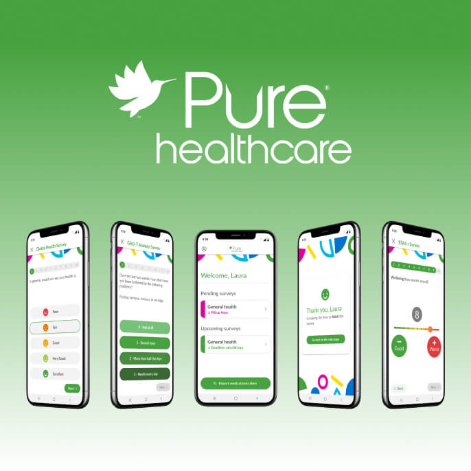 Screenshots of the app Purehealth