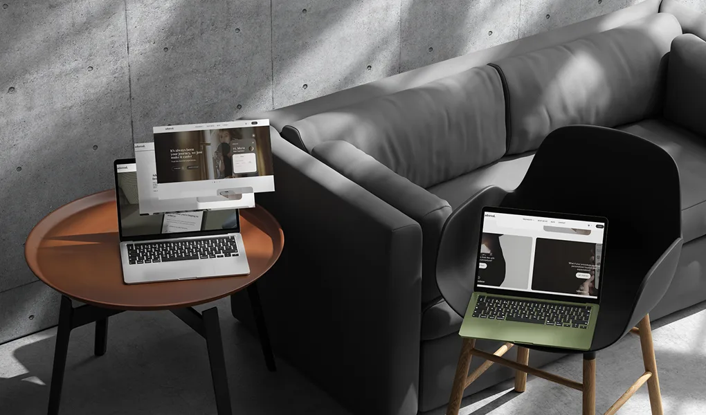 two laptops using adoreal