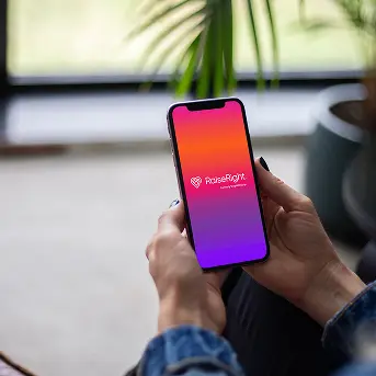 A mobile device using raiseRight